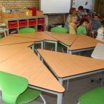 Klassenzimmer: Unsere Tische sind individuelle und je nach Bedarf zusammenstellbar.