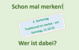Wer hilft beim Gartentag 2025?