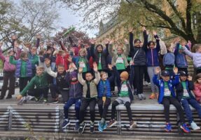 Die Schule Moorflagen läuft beim Zehntel 2026 mit 55 Kindern voller Energie mit!